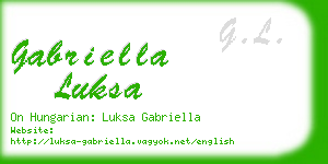 gabriella luksa business card